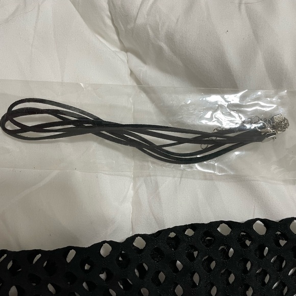 Seven’til Midnight Deep V Fishnet Body Stocking. Size Sm - Picture 9 of 15